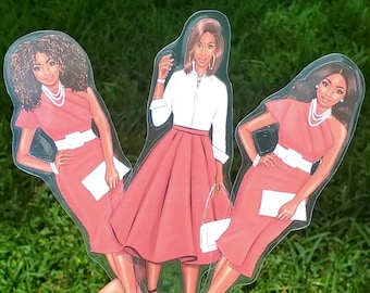 African American Bookmark Set |Black Girl Bookmarks|Black Girl Magic Bookmark|Books|sorority inspired bookmark