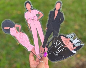 Self Care Bookmark Set| Custom Bookmarks|African American Bookmarks|Curvy women|Book Accessories|