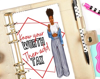 African American Planner Dashboard | A5 A6 Personal, Happy Planner