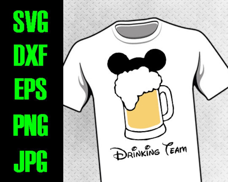 Download Disney drinking team svg dxf eps png jpg cutting files | Etsy