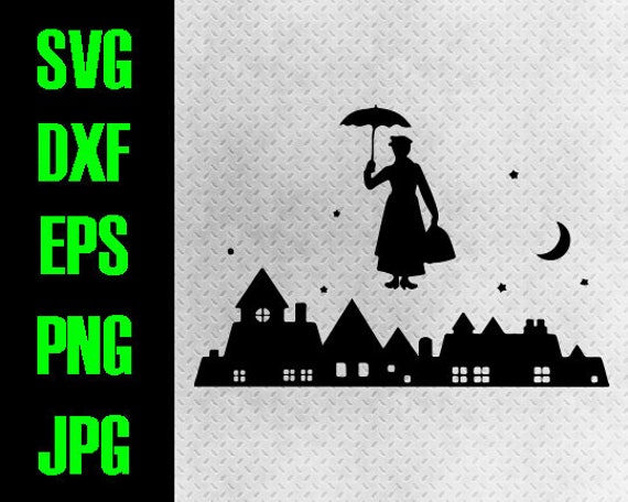 material Mary Poppins 15 Cliparts format Svg File for Cricut and Dxf File for Silhouette cutting machine plus Ai and Png file.