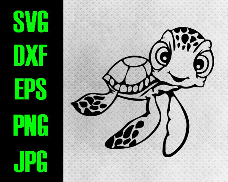 Finding Nemo Squirt svg dxf eps png jpg cutting files | Etsy