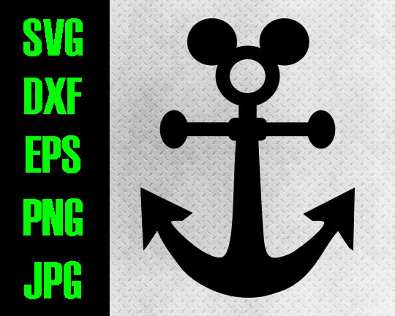 Mickey Anchor Svg Dxf Eps Png Jpg Cutting Files | Etsy