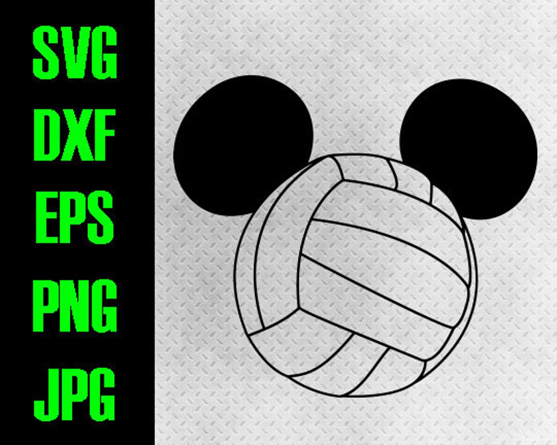 Disney volleyball svg dxf eps png jpg cutting files Etsy