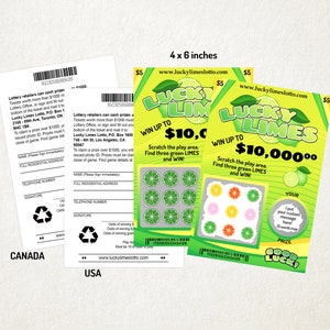 Paquet de 20 faux billets de loterie 