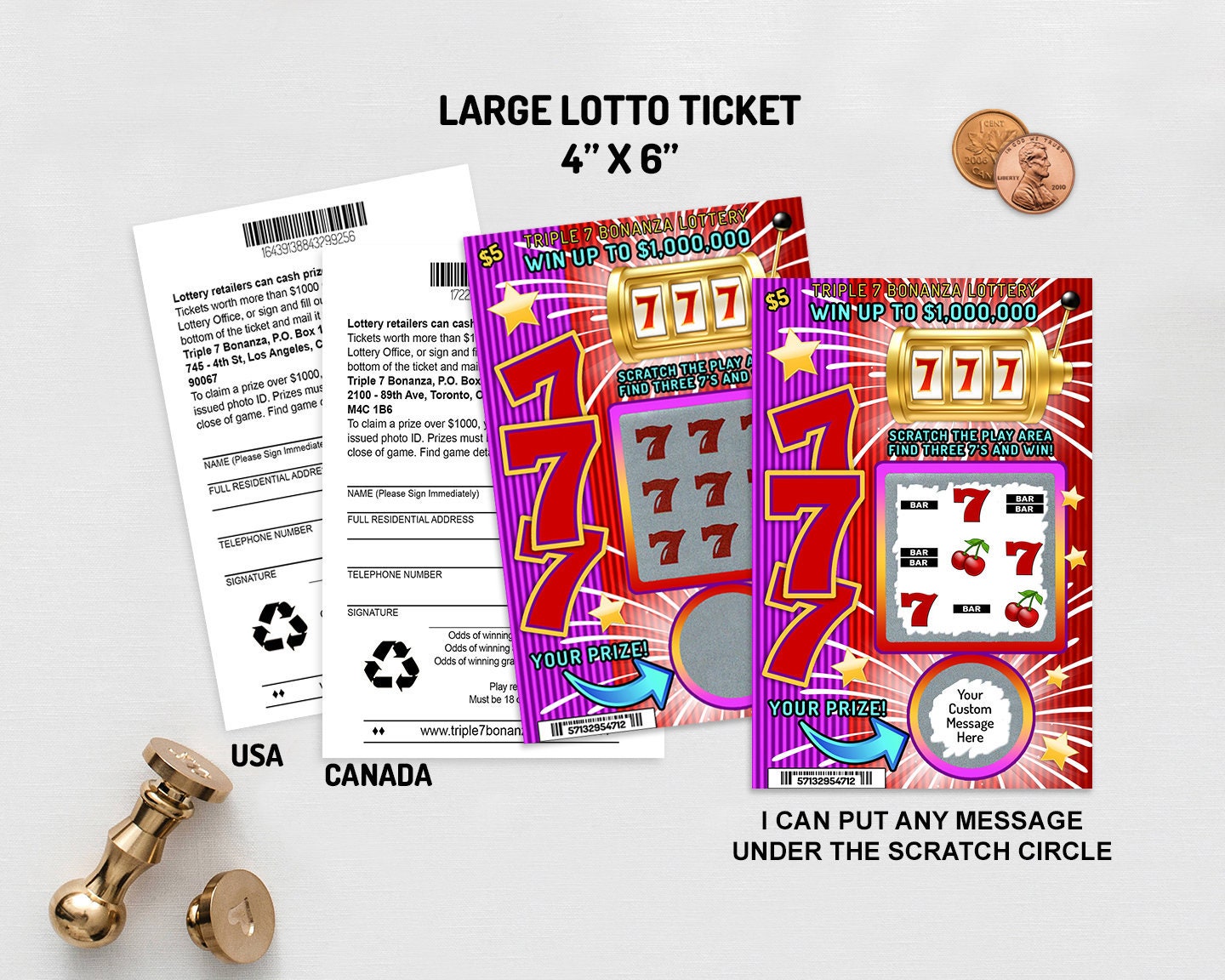 Pregnancy Announcement Card Lottery Ticket For Any Occasion