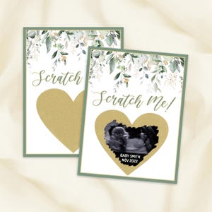 Carte à gratter pour faire-part de grossesse à ultrasons, carte à gratter pour bébé, grands-parents, grand-mère, tante, oncle toutes occasions