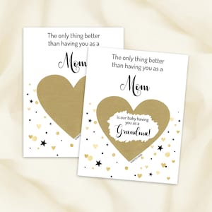 Faire-part de grossesse, sexe révélé, carte à gratter pour bébé, grands-parents, grand-mère, tante, oncle, toutes les occasions à personnaliser