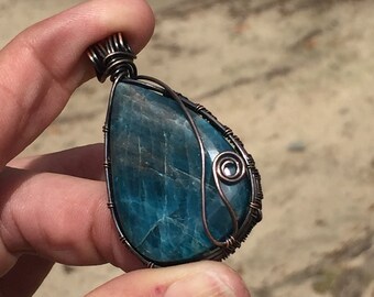Blue Apatite Pendant