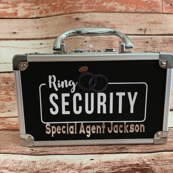 RING SECURITY Briefcase Only - Ring Bearer Case Limited time FREE Personalization!! sunglasses extra charge. Combination, keyless, lockable!