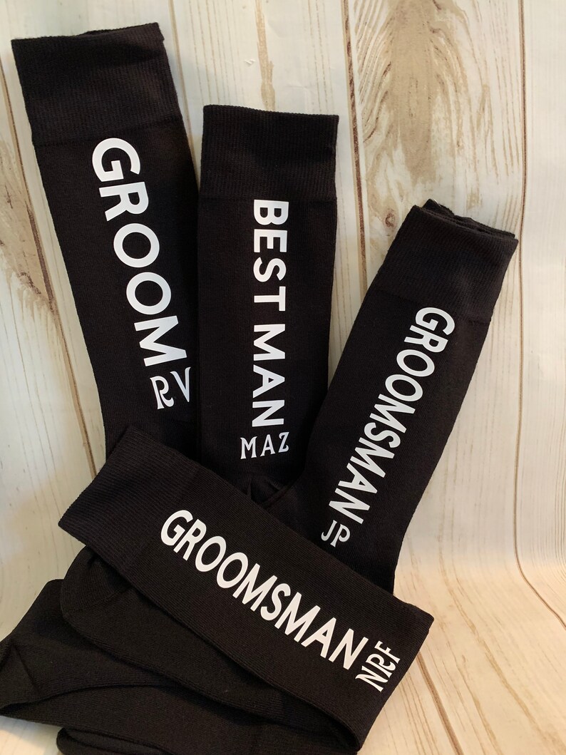 Groomsmen Socks Free Personalization Limited Time Etsy