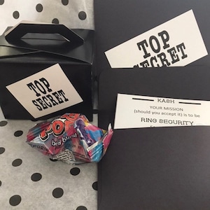 GRATIS VERZENDING!! Voorstel voor ring beveiliging, gepersonaliseerde Top Secret