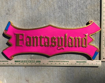 Fantasyland Sign Etsy