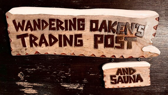 Wandering Oaken Trading Post Sign-frozen Inspired Wooden Sign
