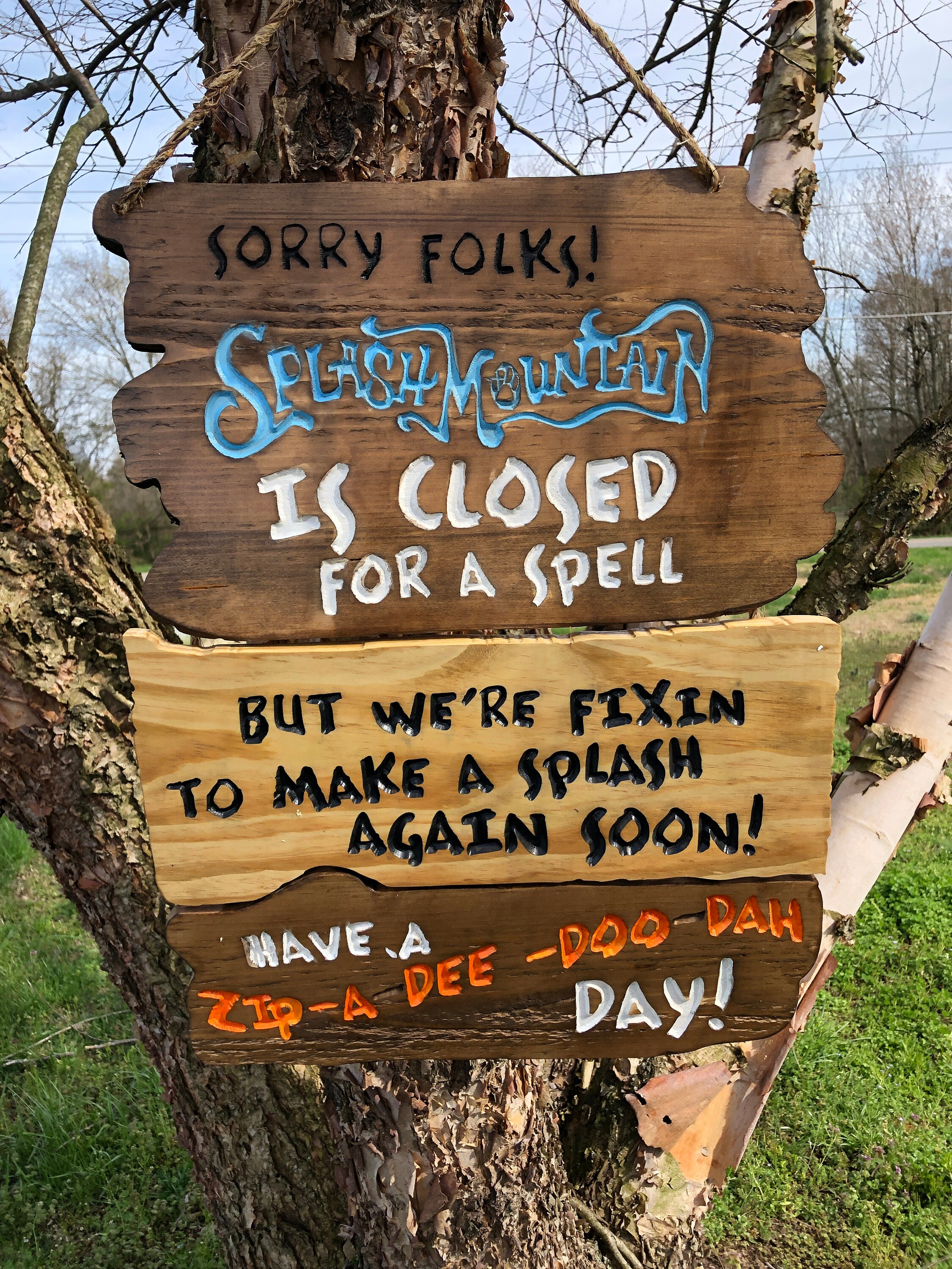 Splash Mountain is Closed Sign Etsy