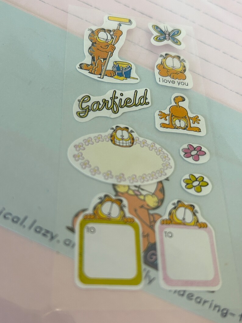 Garfield Korean Stationery Letter Set 3 Envelopes Paper Stickers NEW Etsy
