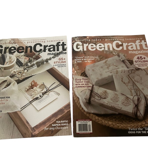 Green Craft Magazine Autumn and Winter 2018 Lot of 2 Stampington