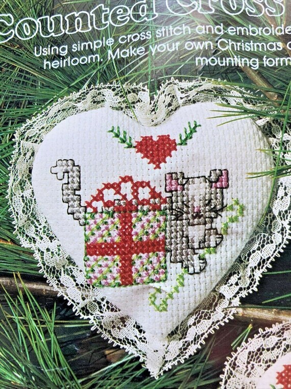 Both Christmas Puppy and Kitten Counted Cross Stitch Kits - Needlework  Projects, Tools & Accessories