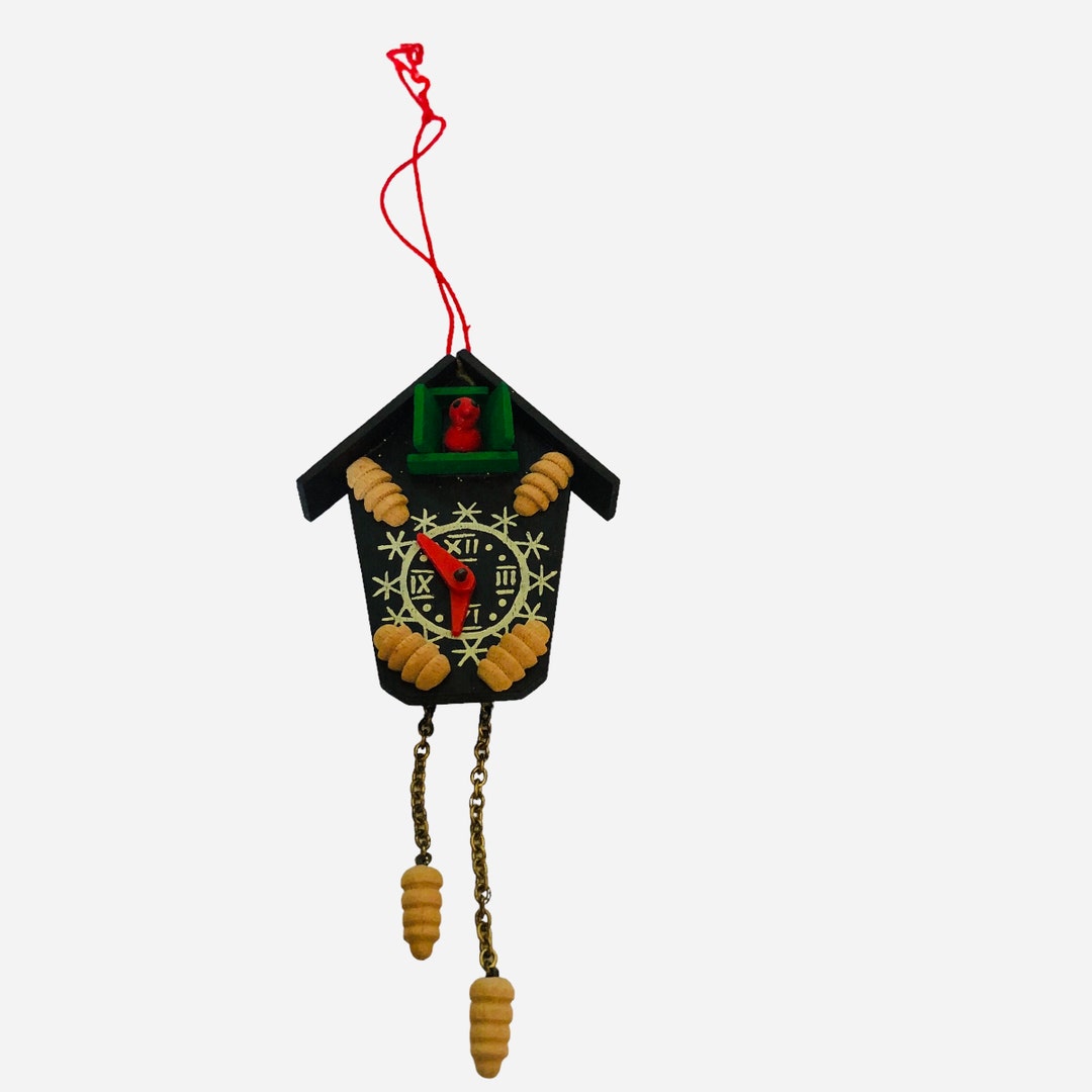 Vintage Wood Cuckoo Clock Christmas Ornament Steinbach Made in Etsy