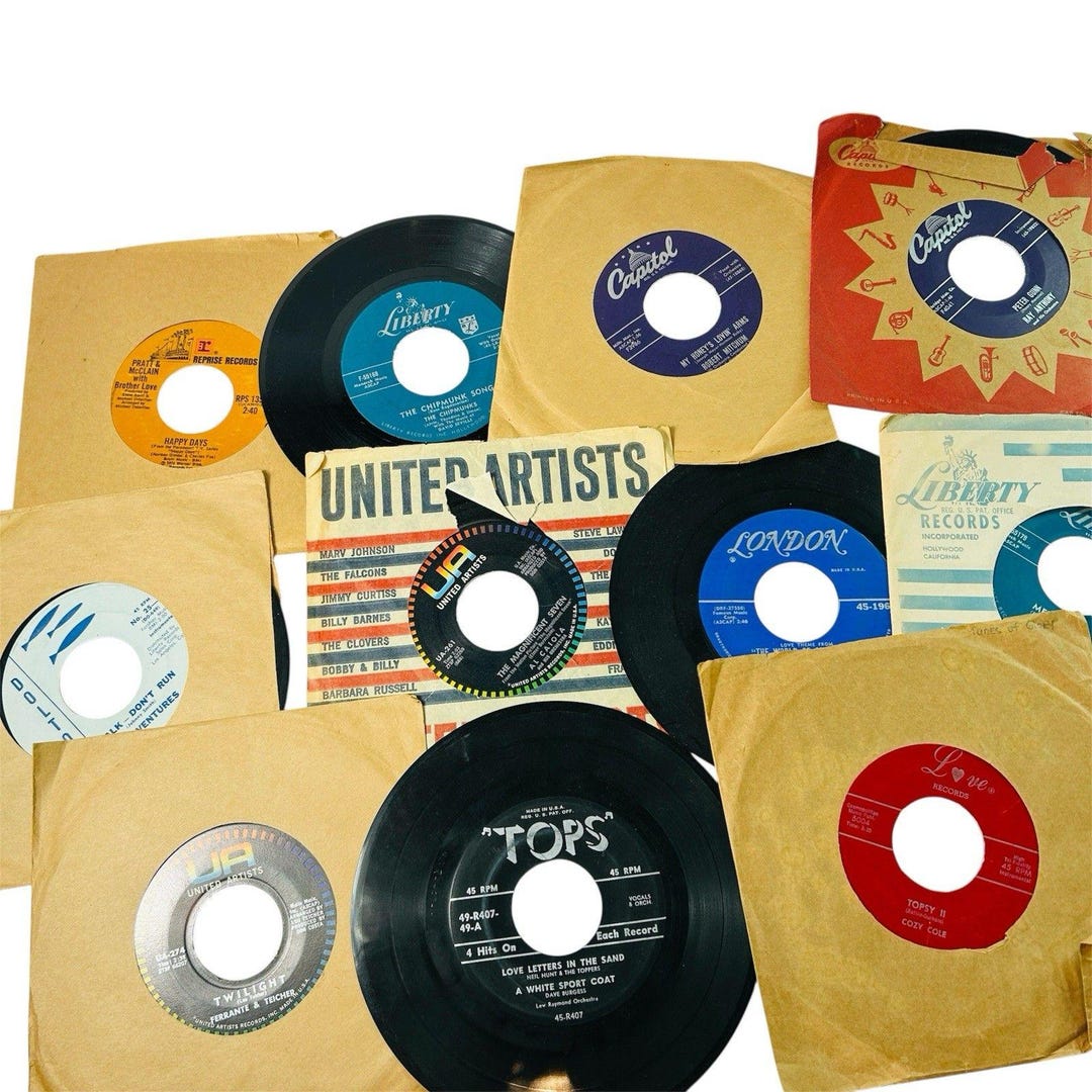Vintage 1950-70s 45 RPM Record Lot of 11 Happy Days Alvin and the ...