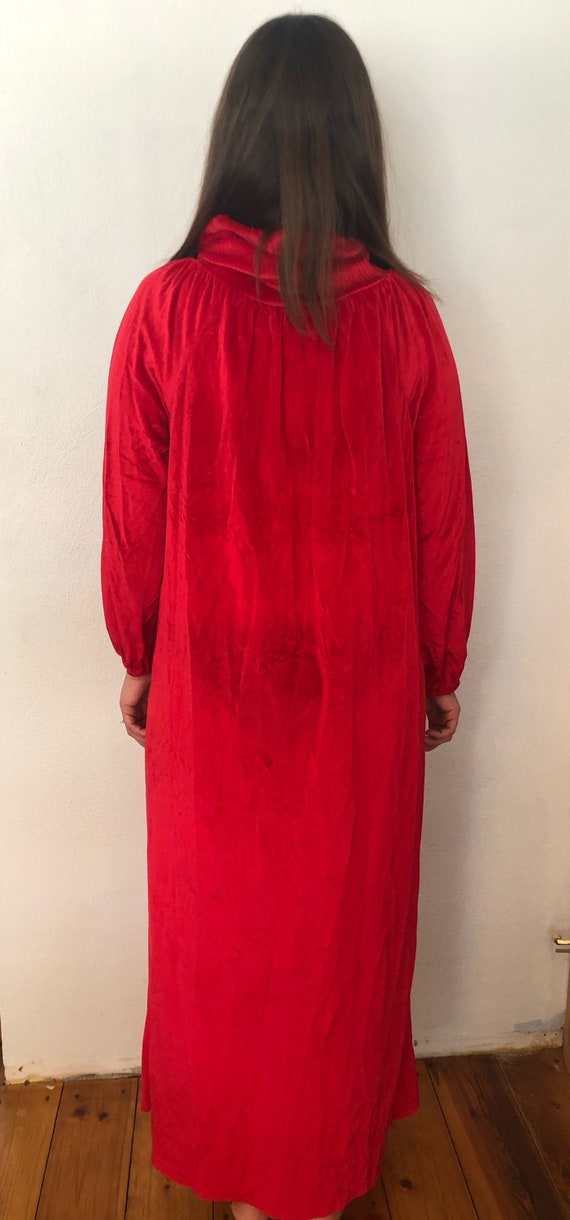 Vintage red velvet robe, lounging robe, Christmas rob… - Gem
