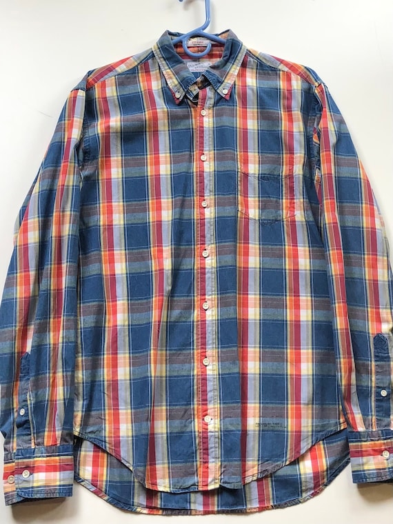 Vintage Gant button down  plaid shirt, size large 