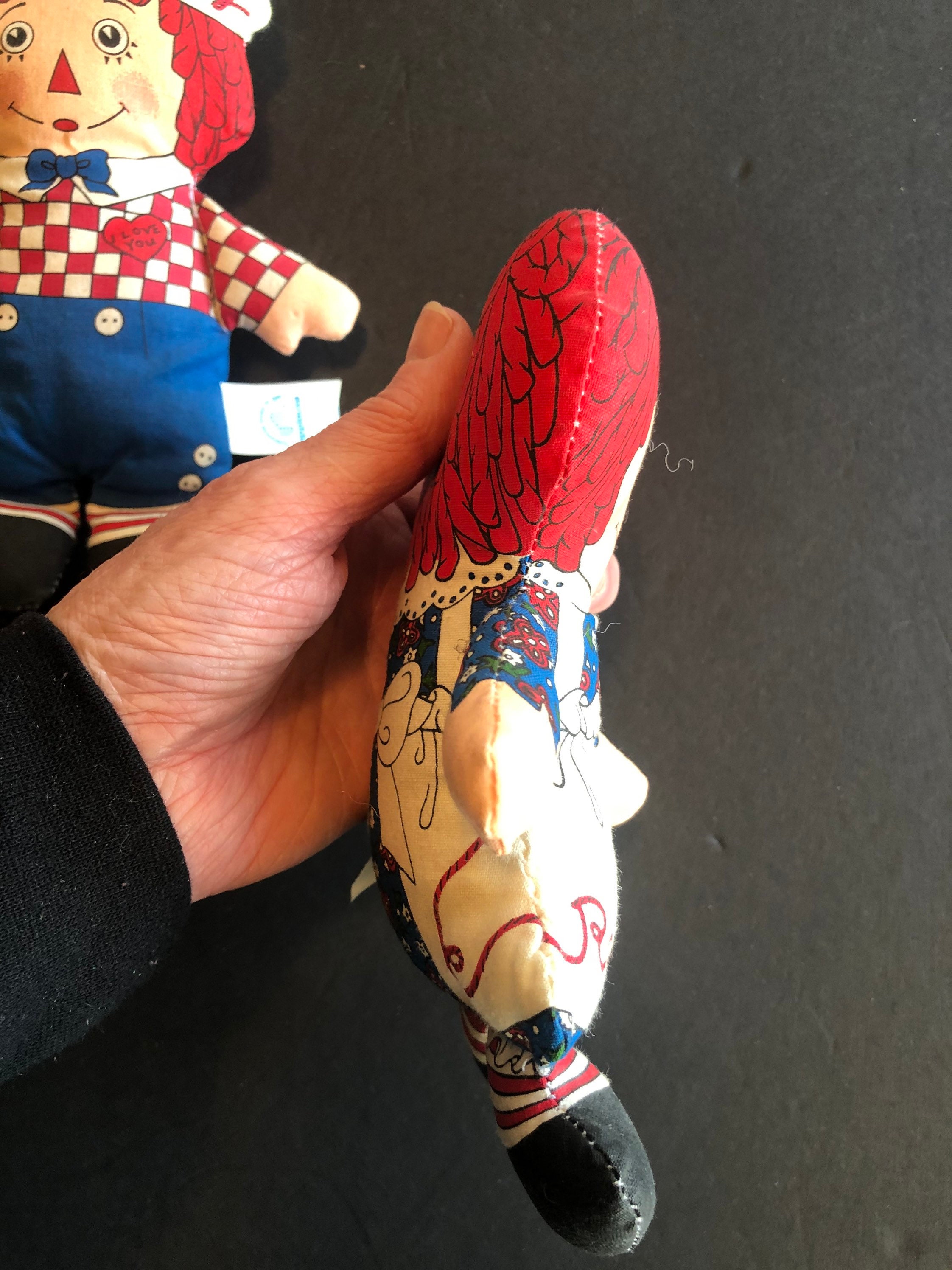 Raggedy Ann and Andy Bean Bag Dolls Small Raggedy Ann Doll Etsy