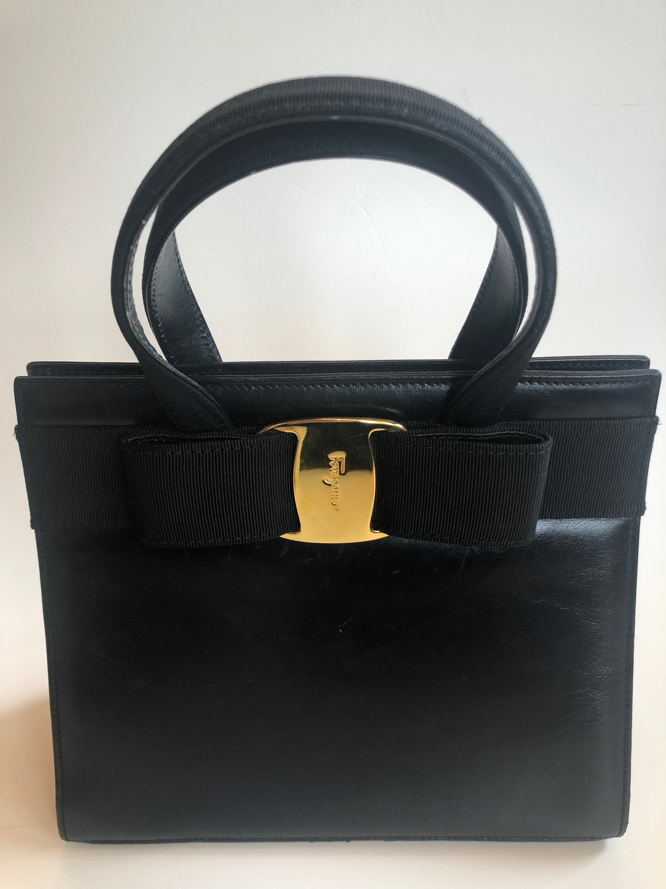 Vintage Salvatore Ferragamo handbag, Vara ribbon, BA214178 , iconic handbag