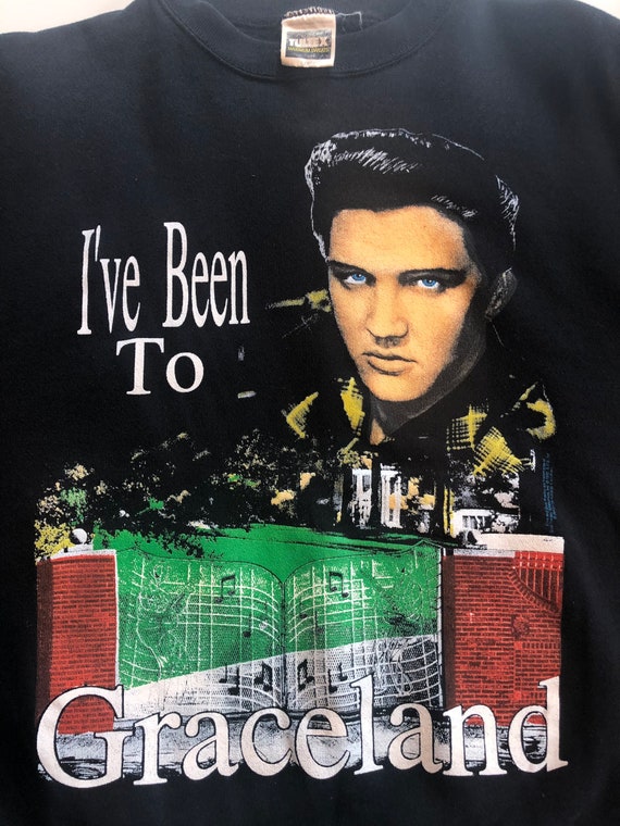Vintage Elvis sweatshirt, Graceland Elvis Presley… - image 3