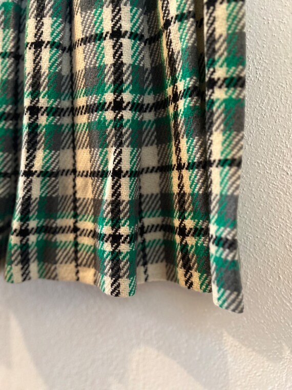 pleated plaid wool skirt, winter skirt, vintage s… - image 6