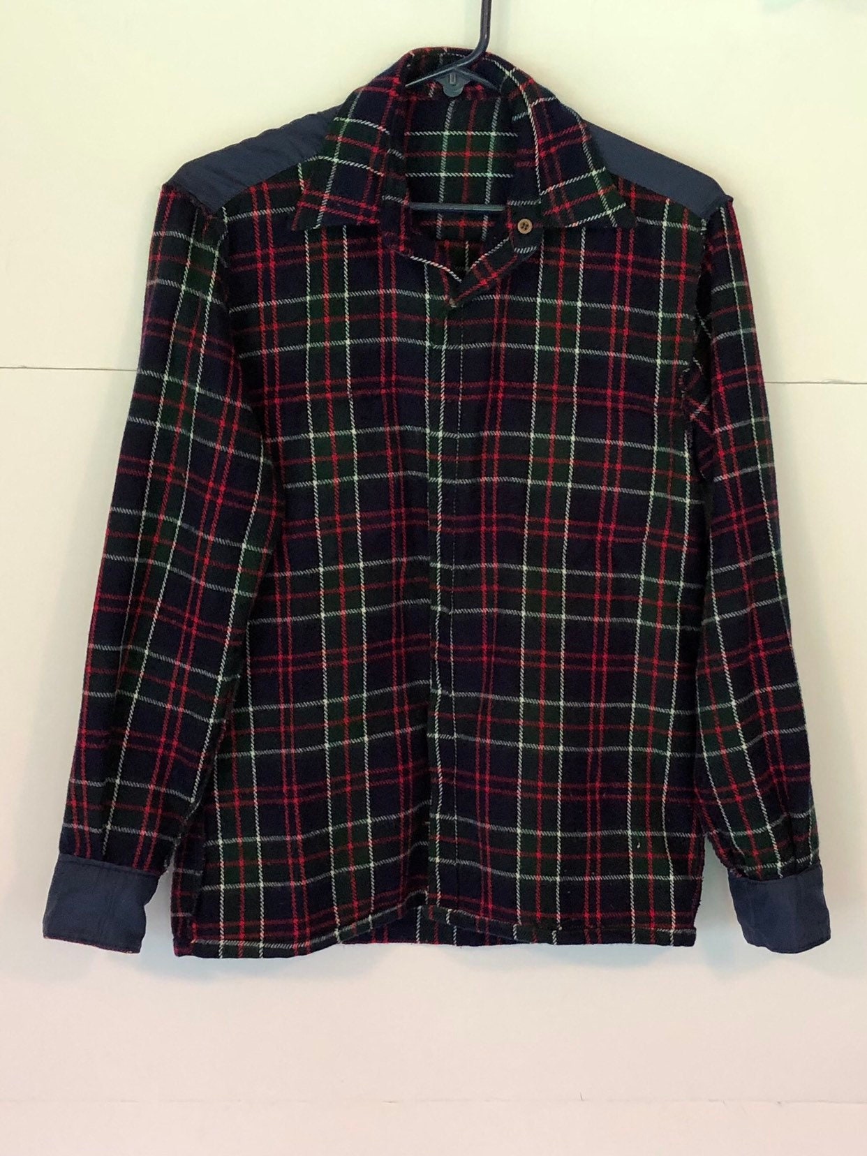 Vintage Blue and Red Tartan Plaid Button up Shirt Size Small - Etsy