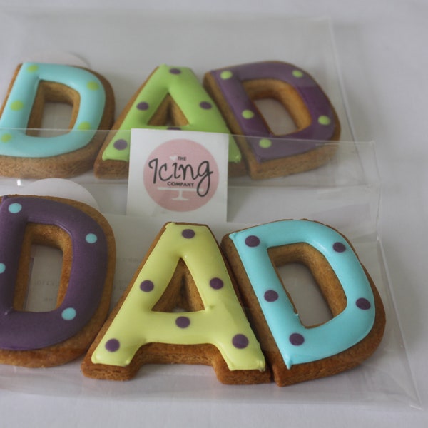 Father's Day Gift, Dad Biscuit Letters