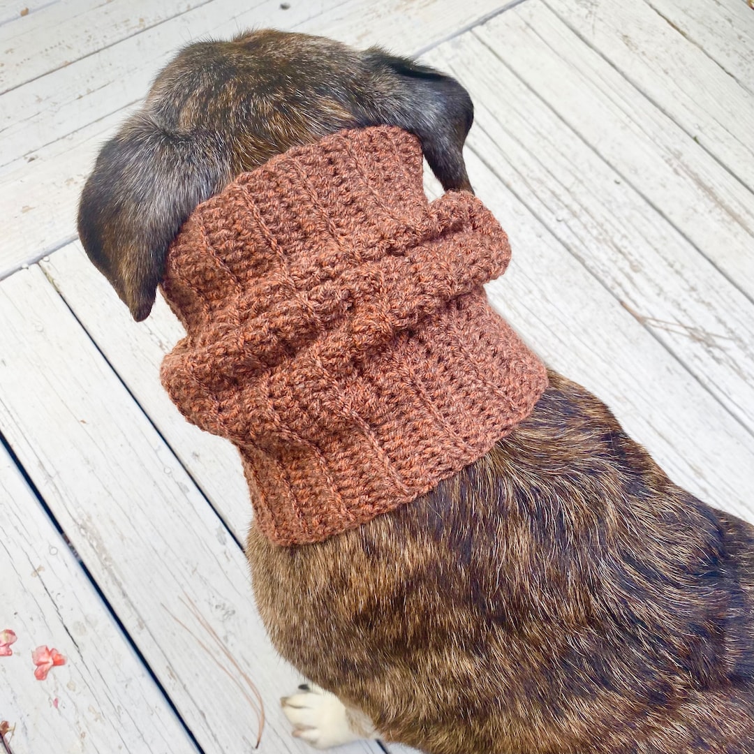 Dog Snood Crochet Pattern / Dog Scarf in 3 Sizes Plus Hat Instructions
