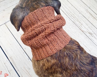 Dog Snood Crochet Pattern / Dog Scarf in 3 sizes plus Hat instructions / Pet Lover Gift / EASY CROCHET pattern