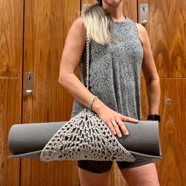 Crochet Pattern for Yoga Mat Carrier with Strap / Yogi Tote Bag / CROCHET PATTERN / Yogi Gift / Yoga Enthusiast