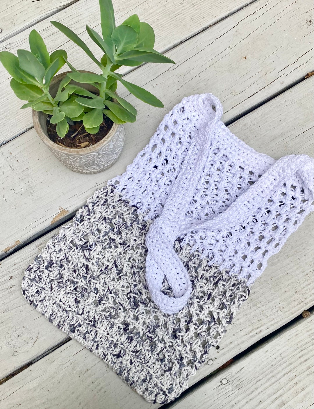 Crochet Pattern Market Bag | Minimalist Handheld Tote | Instant ...