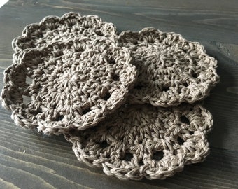 Crochet Flower Coasters Pattern, Easy Beginner Project (PDF Pattern)