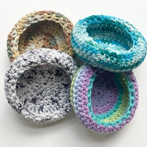Coaster Set with Basket | Hand Crocheted | 100% Cotton | Farmhouse Home Decor |  Boho Living Room Decor |  UNIQUE GIFT