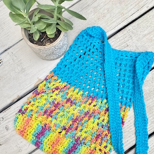 Boho Market Tote Crochet Pattern | Minimalist Handheld Beach Bag | Instant Download | CROCHET PATTERN