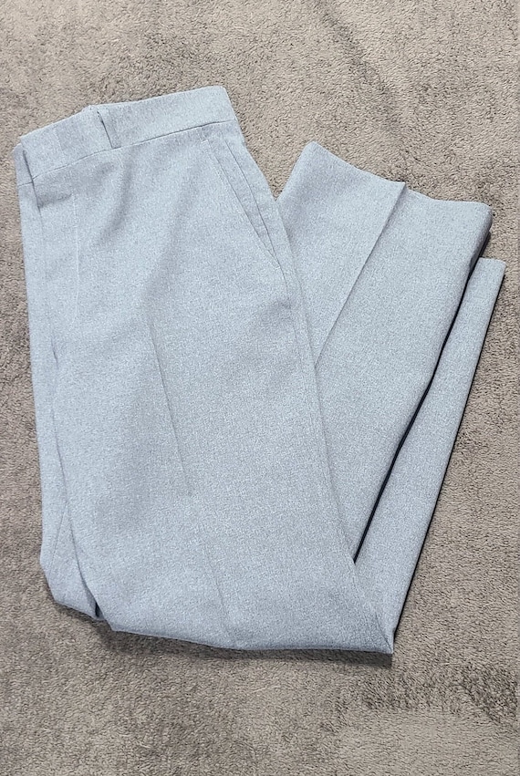 Vintage 80s Blue SEARS Sportswear PERMA-PREST Polyester Dress Pants - 34 X 30