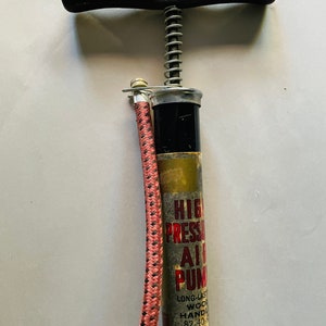 Bike pump-metal-wood handle