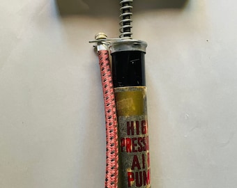 Bike pump-metal-wood handle