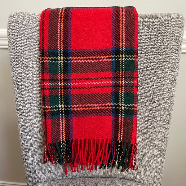 Plaid Wool Throw Etsy