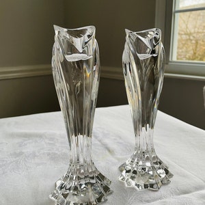 Crystal candle holders-Lenox-set of 2