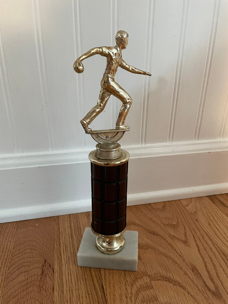 Vintage Bowling Trophymens Etsy