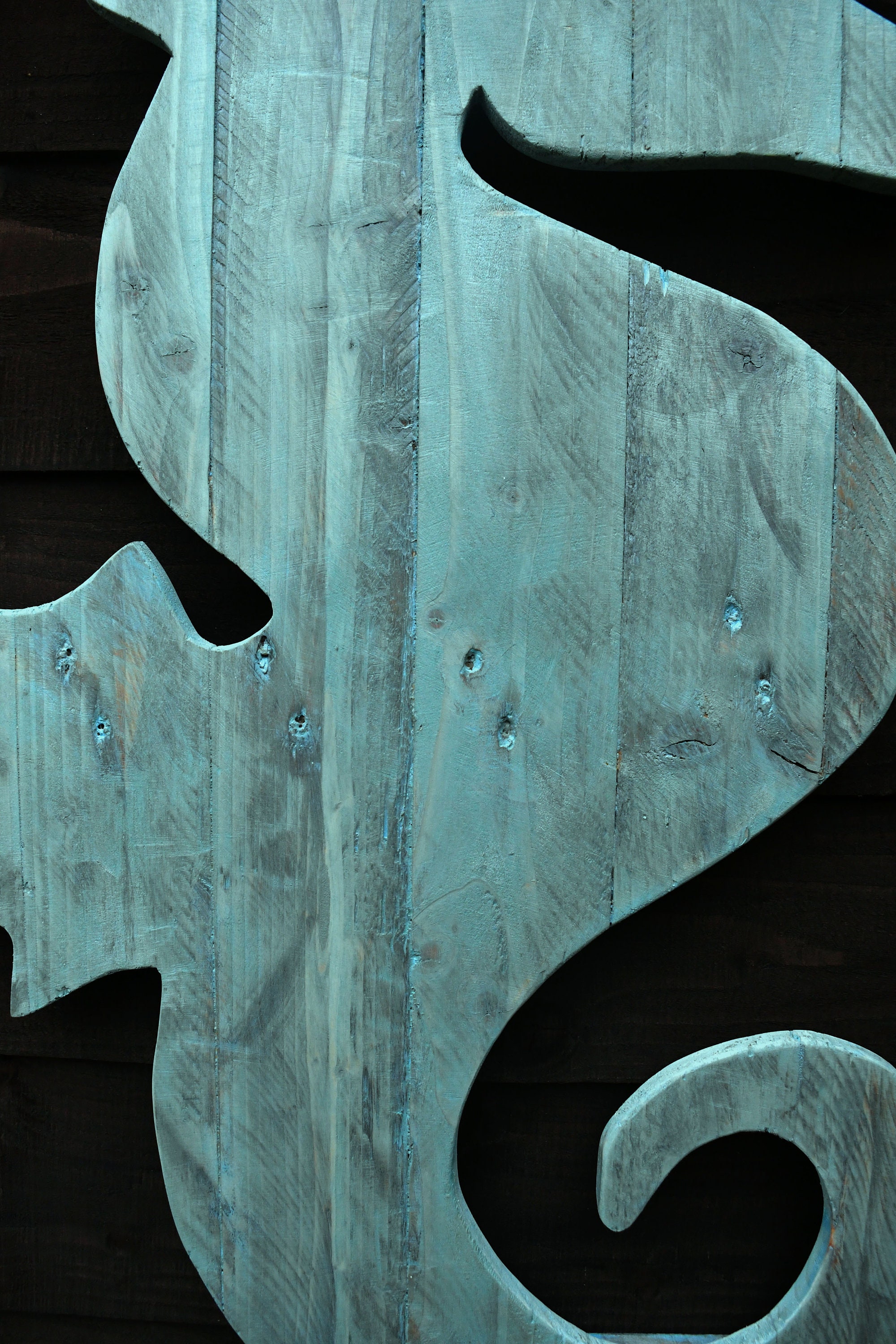 Large 35 wooden seahorse wall art Etsy