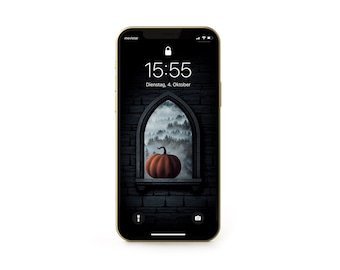 Pumpkin Back Halloween Phone Wallpaper | iPhone & Android Wallpaper | Lock screen | Background Instagram Story | Digital Download
