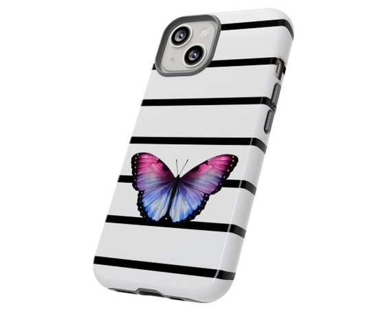Bisexual Butterfly Case | Pride Phone Case Tough | iPhone, Samsung, Google Phone | Butterfly in colours of bi pride flag | LGBTQ+ Phone Case
