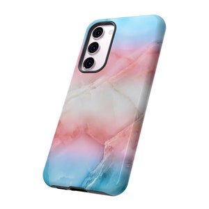 Transgender Smooth Marble Case | Tough Pride Phone Case | iPhone, Samsung, Google Phone | Marble in trans pride colours | LGBTQ+ Phone Case