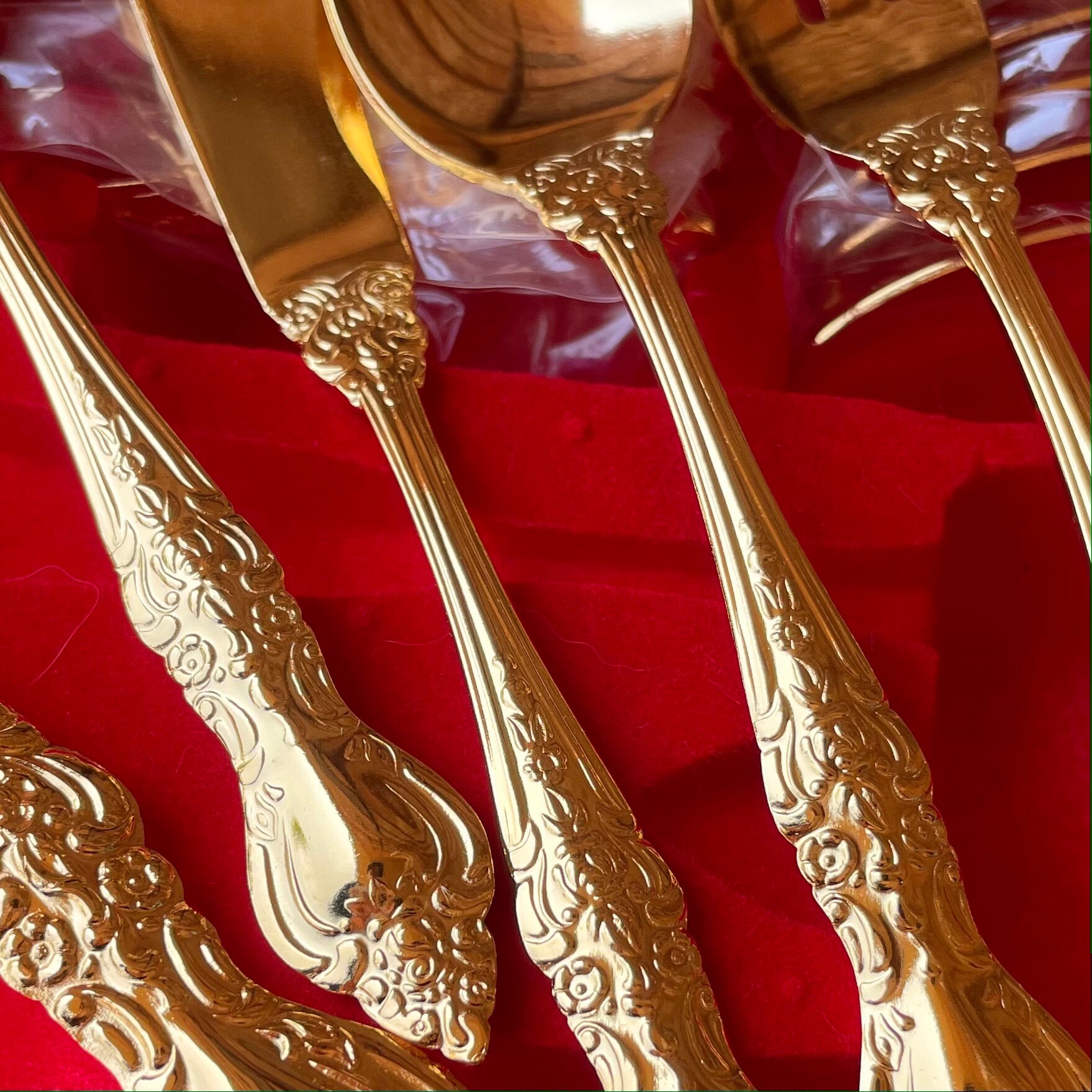 15 Pc Dessert Set GOLD Plated Cutlery Royal Sealy Pastry Etsy